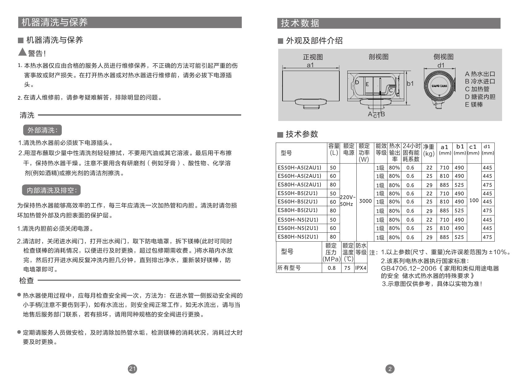 海尔电热水器图解说明图片